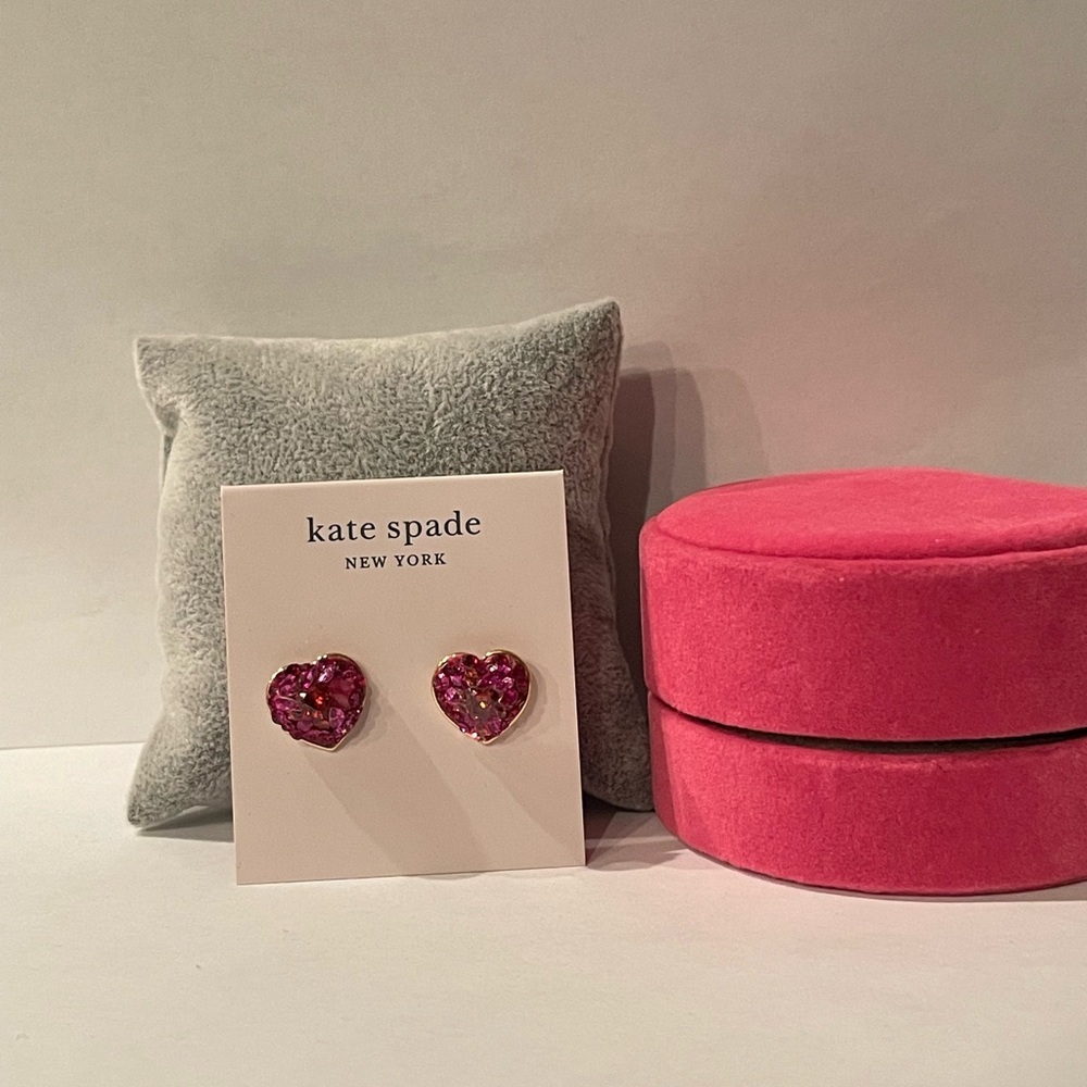 Kate Spade Pink Heart Earrings - Picture 3 of 4